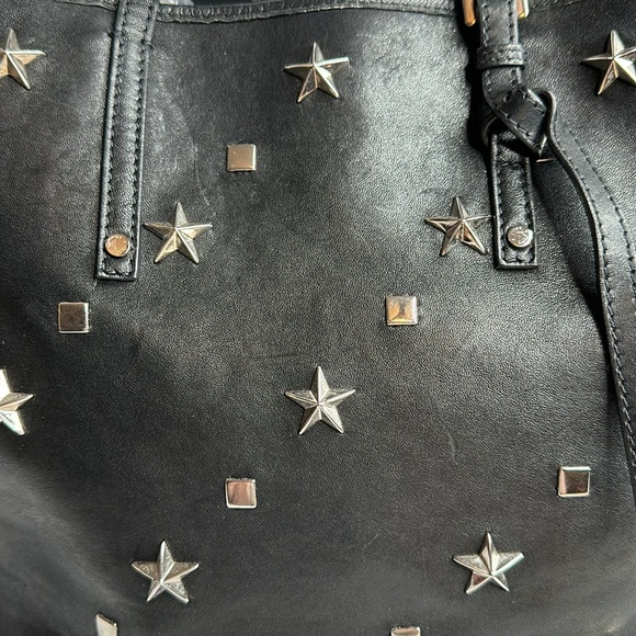 Jimmy Choo Black Leather Studded Handbag & Shoulder Bag, Tote Bag - Picture 15 of 16